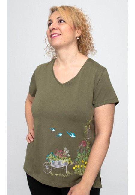Camiseta Caki Jardín