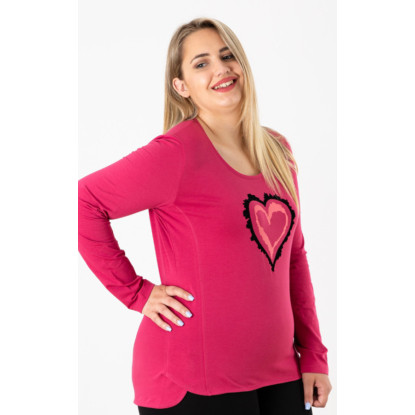 Camiseta Corazon Rosa