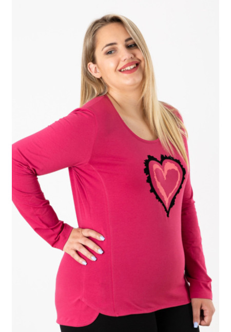 Camiseta Corazon Rosa