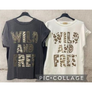 Camiseta WILD & FREE BLACK