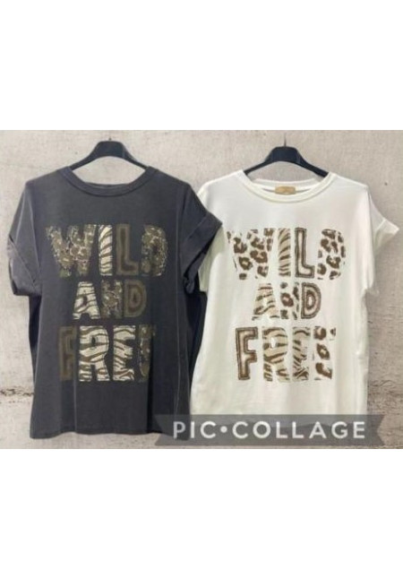 Camiseta WILD & FREE BLACK